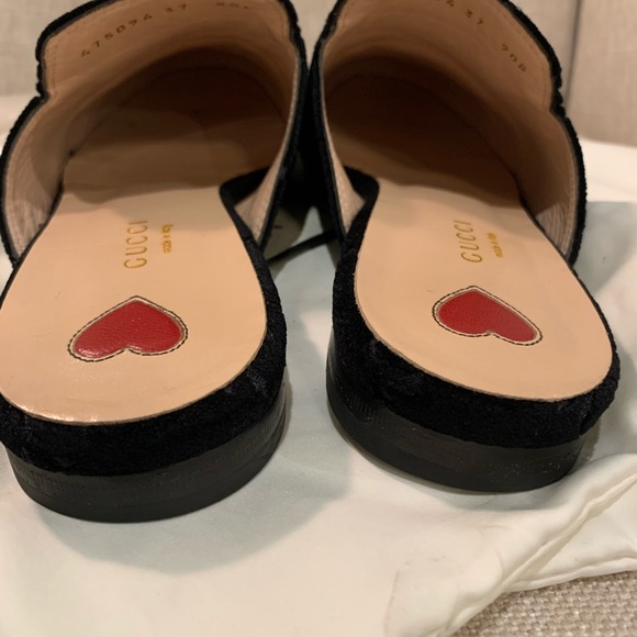 Gucci Princetown Velvet Mules/37/Black - Picture 6 of 12